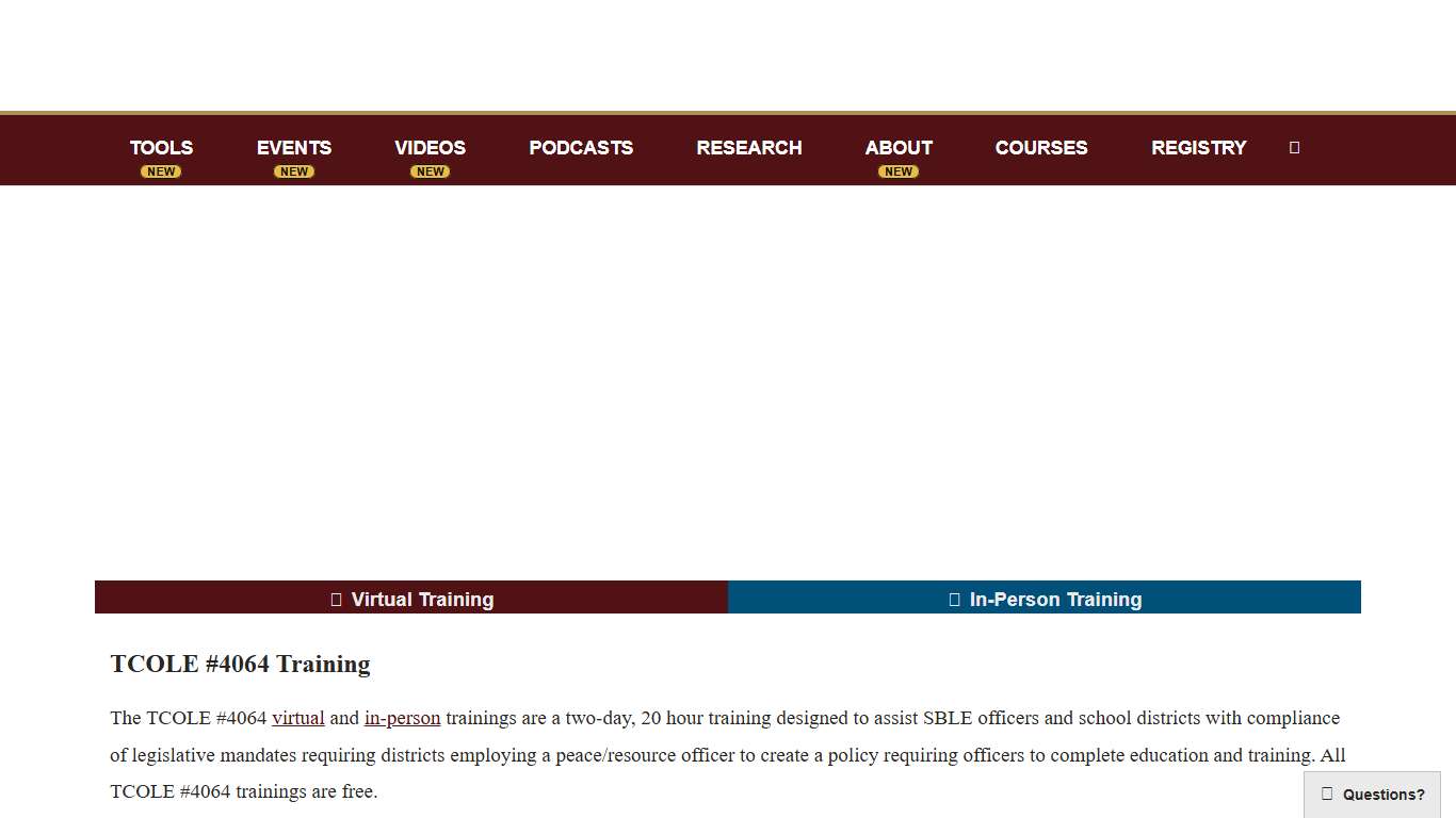 TCOLE #4064 Training Texas School Safety Center